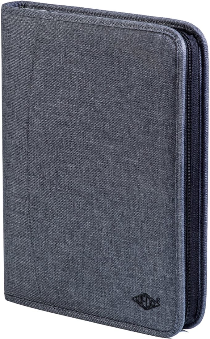 WEDO Ringbuchmappe COLLEGE, DIN A4, Polyester, graumeliert 4-Ring-Mechanik, Lieferung ohne Block, Blockeinschub von - 1 Stück (58 354412)