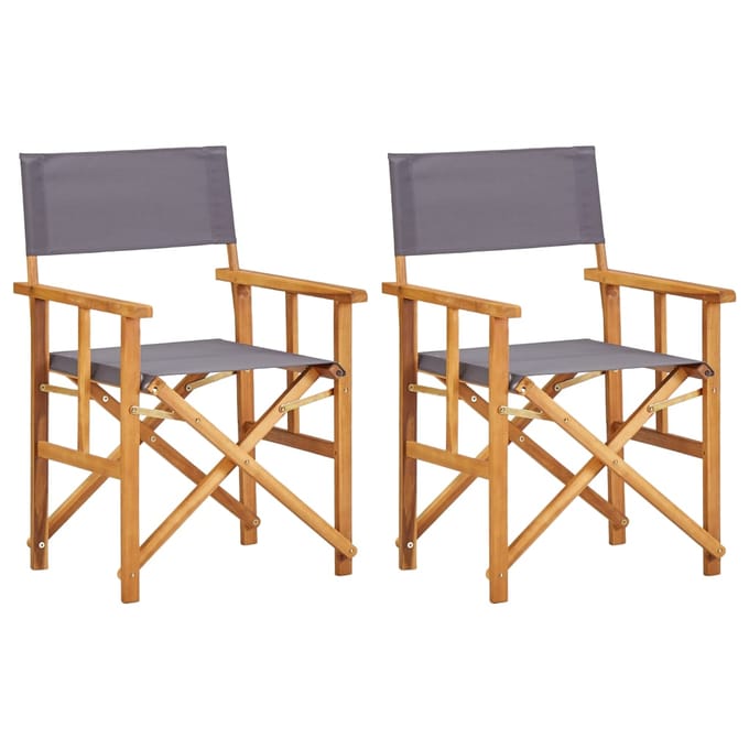 vidaXL - Regisseursstoelen - 2 - st - massief - acaciahout