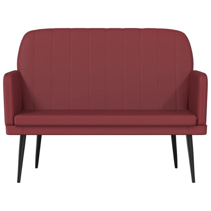 vidaXL - Bankje - 107x80x81 - cm - kunstleer - wijnrood