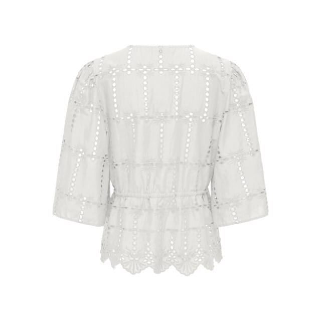 Jacqueline de Yong jojo 3/4 anglaise shirt wvn 15377530 cloud dancer