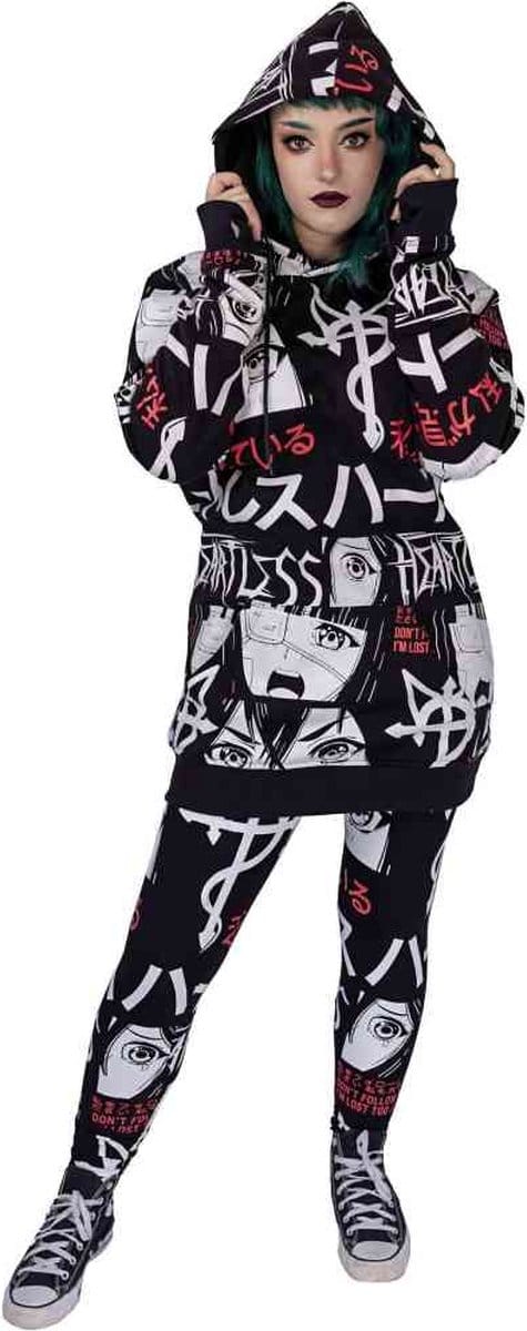 Heartless - I'M LOST Hoodie/trui - M - Zwart/Rood