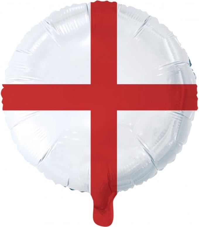 Wefiesta Folieballon Sint George Vlag 45,5 Cm Wit/rood