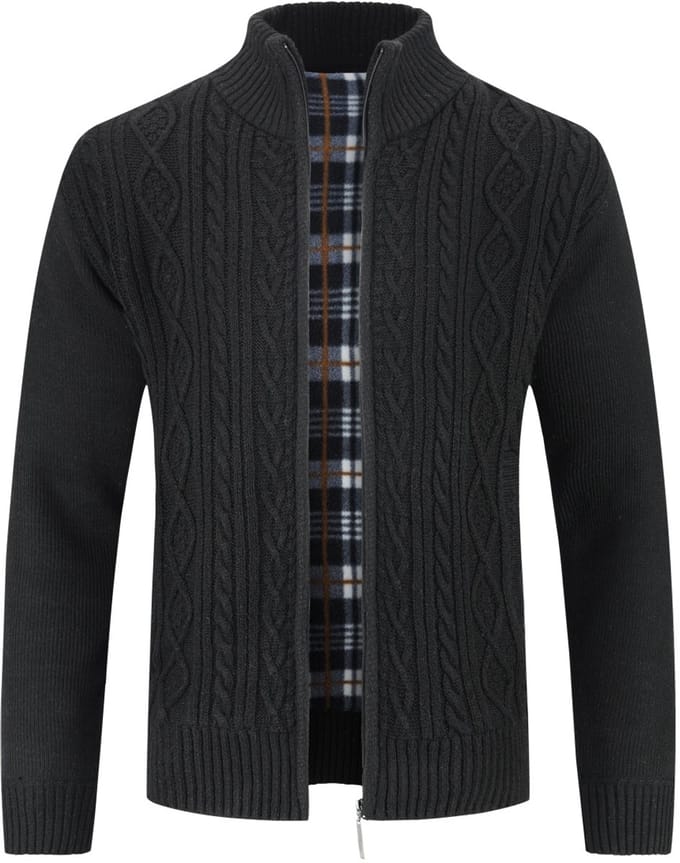 ALLTHEMEN Heren Trui Met Staande Kraag - Warme Vest - XL