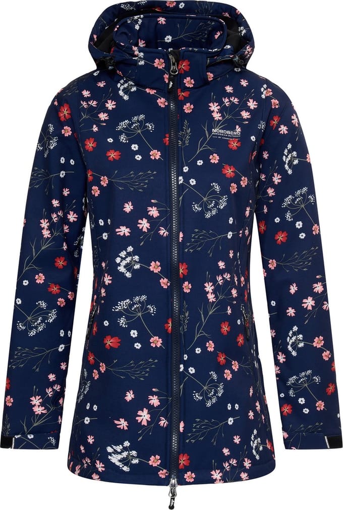 Nordberg Flower - Softshell Outdoor Zomerjas Dames - Navy - Maat M