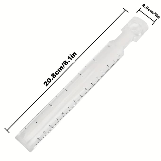 [Règle Transparente] Règle Loupe Transparente en Acrylique | pour Lire, Dessiner & Mesurer white