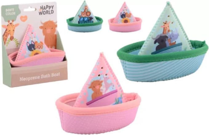 Johntoy Happy World neoprene badbootjes. 2 assorti. 0+.
