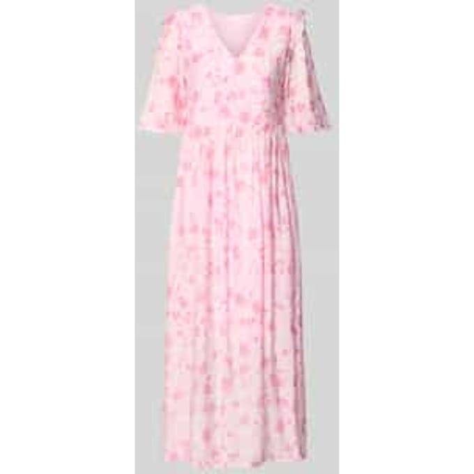 Maxi-jurk van viscosemix met model 'Melie'