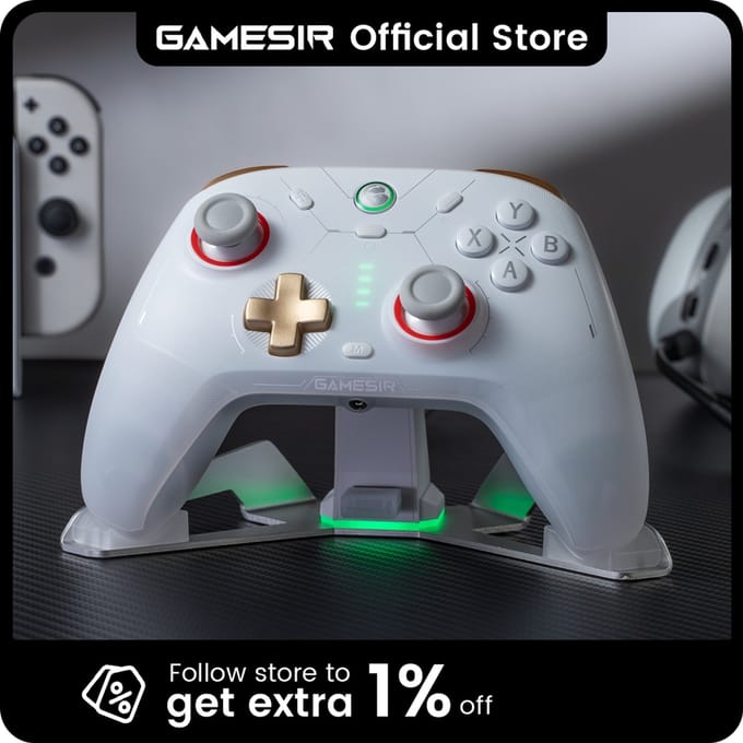GameSir Cyclone 2 Bluetooth-gamepad Draadloze gamingcontroller voor Nintendo Switch 2 Arcade iPhone Android-telefoon PC-joystick Cyclone 2 White set