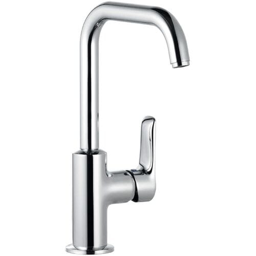 Kludi Pure & Solid 1-gats wastafelkraan 205 m. waste m. draaibare uitloop chroom