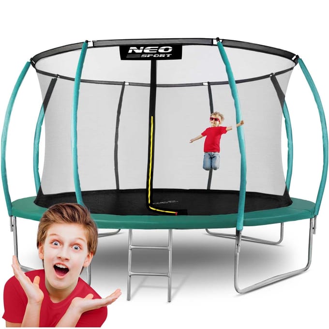 Geprofileerde tuintrampoline 14ft/435cm met Neo-Sport binnennet
