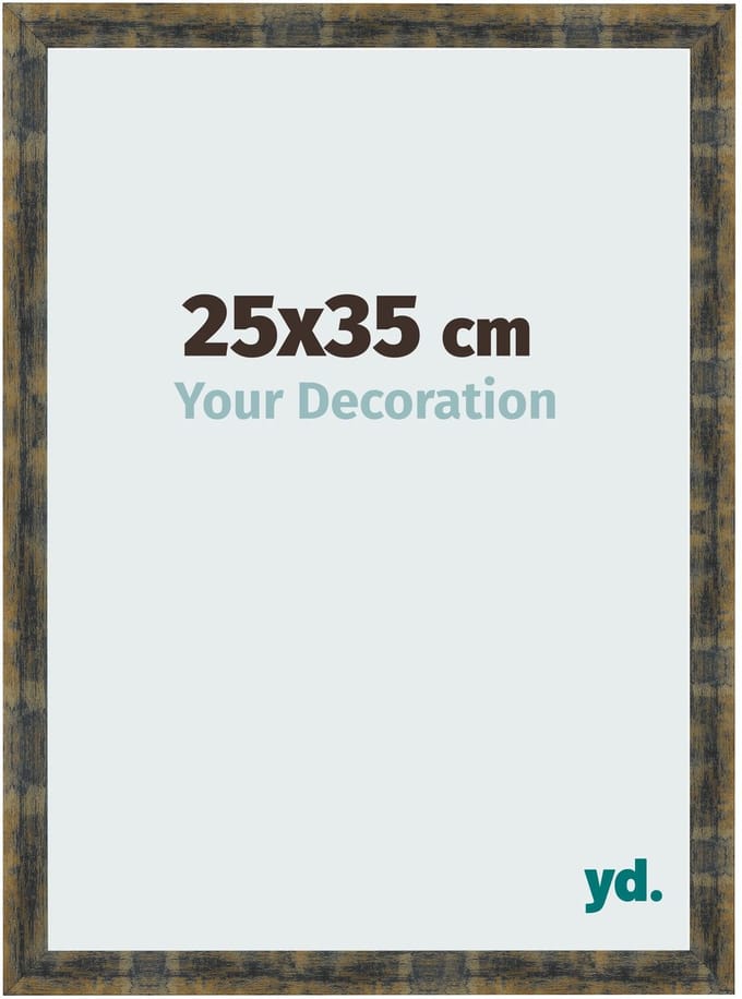 Your Decoration - Fotolijst 25x35 cm - MDF - Blauw Goud Gemeleerd - Pisa