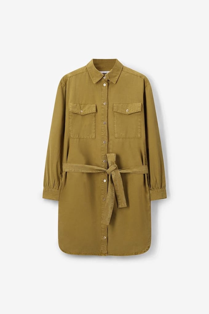Sissy-Boy - Lichtgroene midi jurk met ceintuur