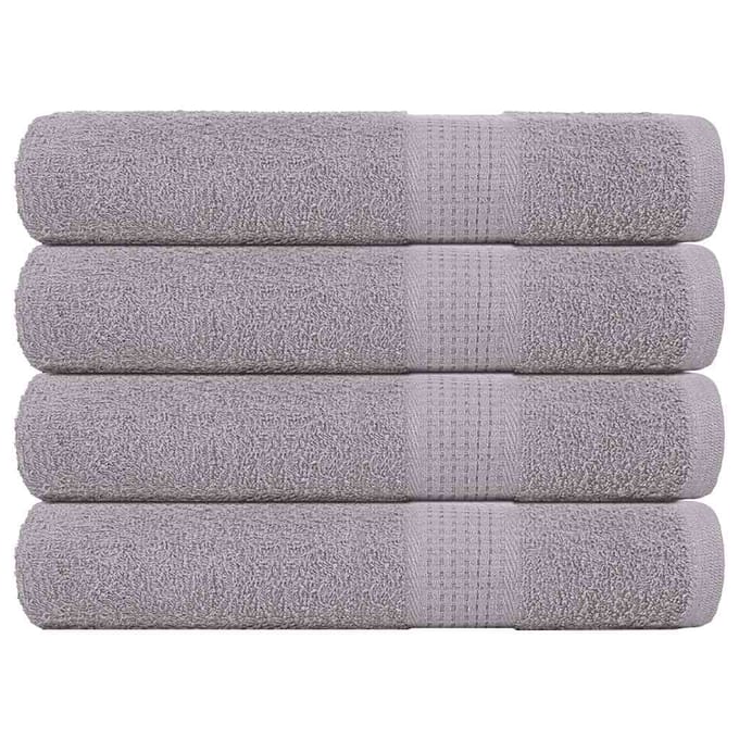 vidaXL - Saunahanddoeken - FROGN - 4 - st - 80x200 - cm - 360 - g/m² - grijs