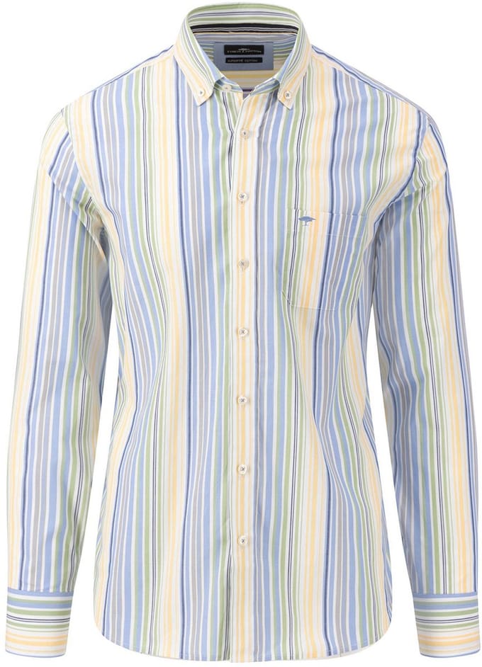 Fynch Hatton - Lange mouw overhemd - Mannen - XXL - Groen - Katoen - 1403-8060