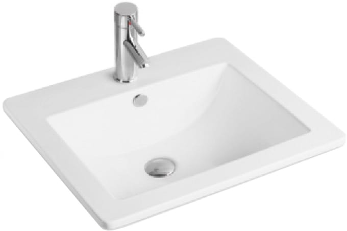 Mexen Lora inbouw wastafel 53 x 46 cm, wit - 25365300