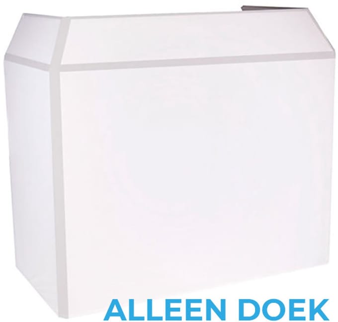 BoomTone DJ DJ STAND Set Wit Lycra doek voor DJ booth