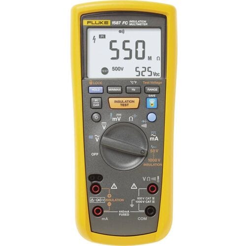 Fluke 1587 FC Isolatiemeter 50 V, 100 V, 250 V, 500 V, 1000 V 2 GΩ