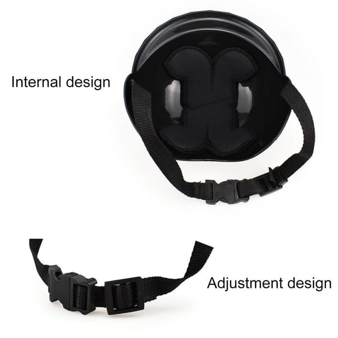 Huisdierhelm Zwart Valbestendig Hond Kat Motorhelm voor Buiten black