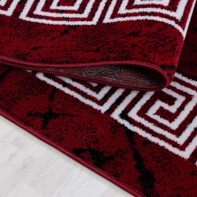 Muratap Plus vloerkleed laagpolig tapijt woonkamer rood / wit- 280x370 cm
