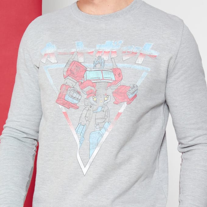 Transformers Optimus Prime Retro Japans trui - Grijs - S - Grijs