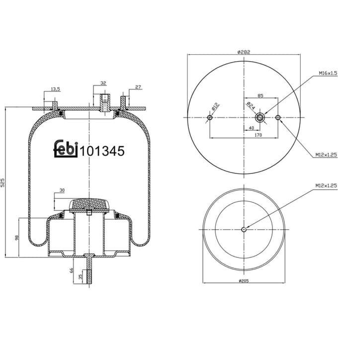 Febi Bilstein Luchtveerbalgen FEBI FE101345
