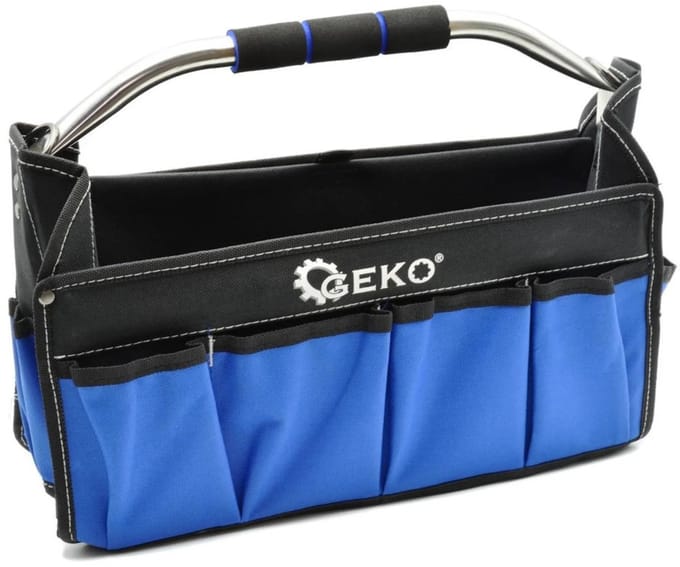 GEKO Opvouwbare gereedschapstas - buisvormige handgreep - polyester 600D - veel opbergruimte