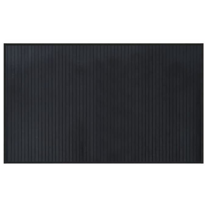 vidaXL - Vloerkleed - rechthoekig - 60x100 - cm - bamboe - zwart