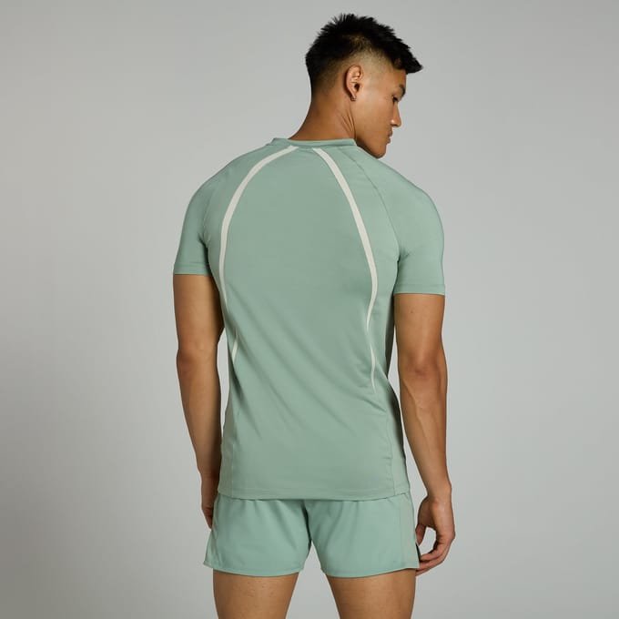 MP Tempo T-shirt met panelen voor heren - Vaalgroen - M
