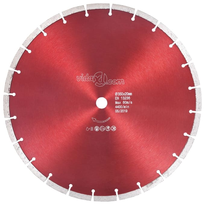vidaXL Diamantzaagblad 350 mm staal
