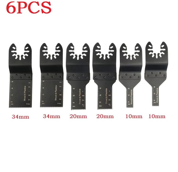 DW4Trading Multitool Zaagblad Hcs Set van 3x2 Stuks 10,20 en 34 mm Breed