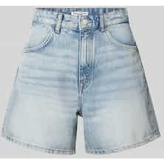 Relaxed fit jeansbermuda met steekzakken