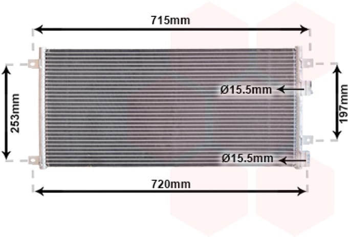 Van Wezel - LUCHTCONDENSATOR VOOR IVECO DAILY 1999-2005 504022601