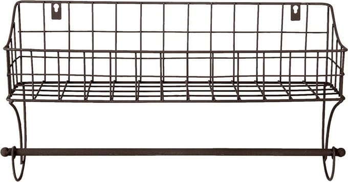 Clayre & Eef Handdoekhouder 44x12x25 cm Bruin IJzer