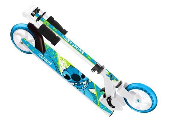 Disney Stitch 2-wiel Kinderstep - Opvouwbaar - Voetrem - Wit/blauw