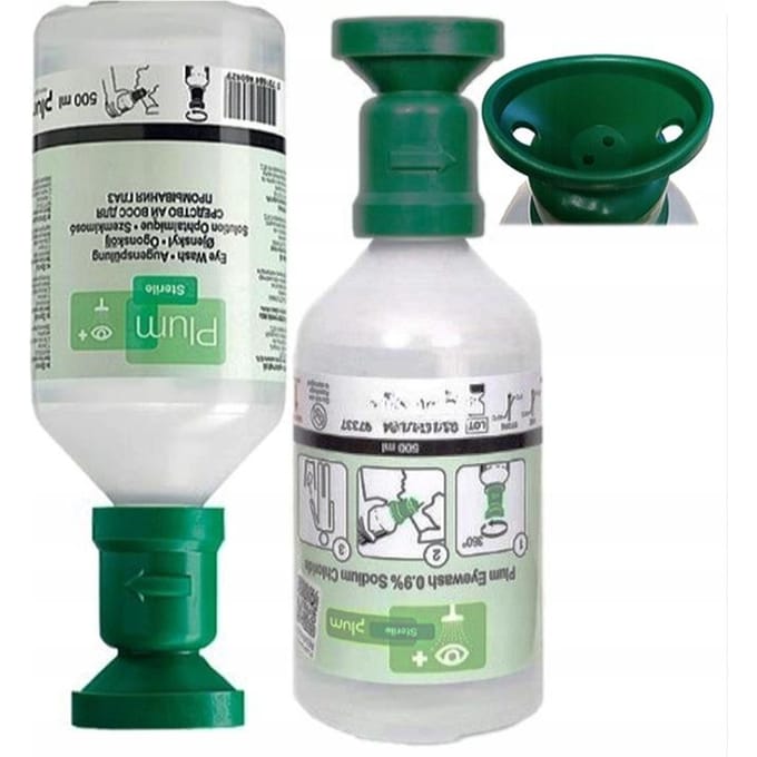 Oogspoelfles met oogschaal plum - 500ml