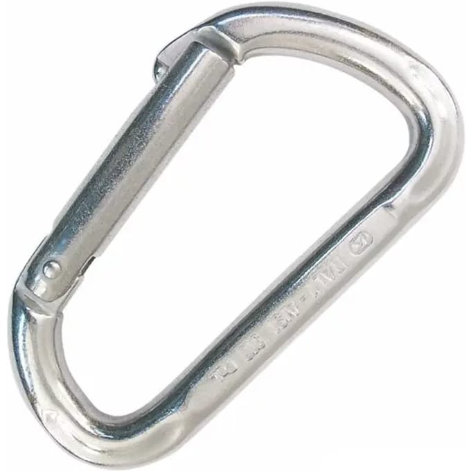Kong Italy D Shape Straight Karabijnhaak Zilver 100 mm