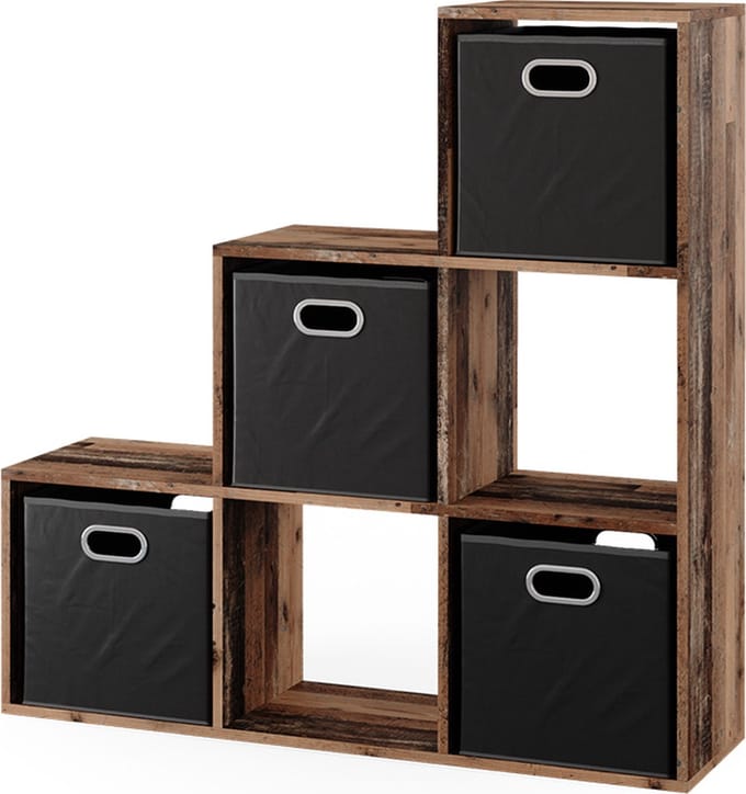Vicco Traprek – 107.2 x 107.8 cm met 4 vouwboxen Antiek hout