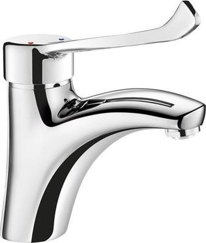 Wastafelmengkrn EP H.85 L.135 z. trekplug hygiën. hendel
