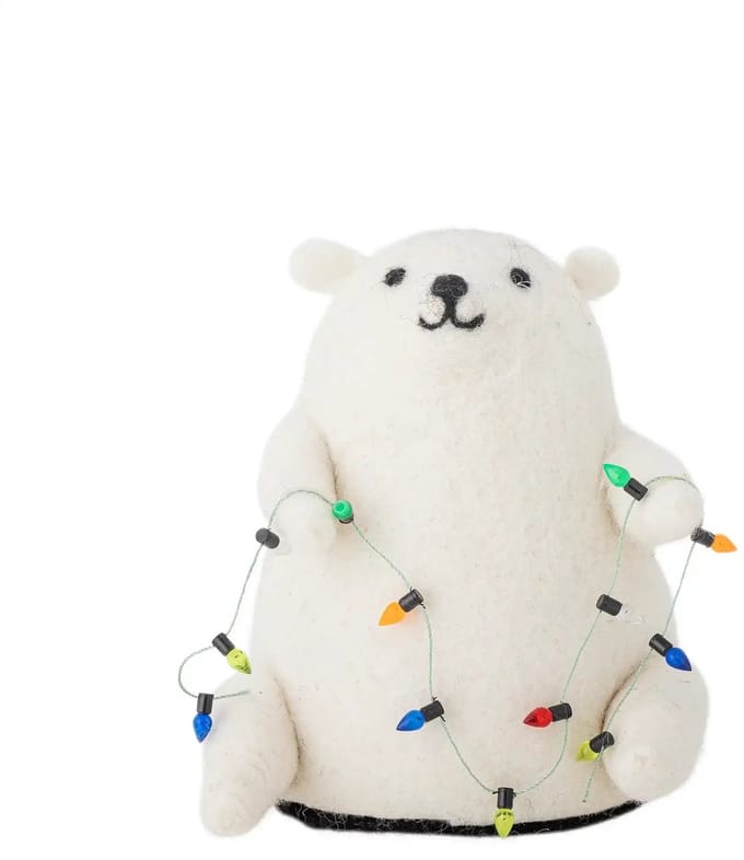 Bloomingville Decoratie wol wit Wally