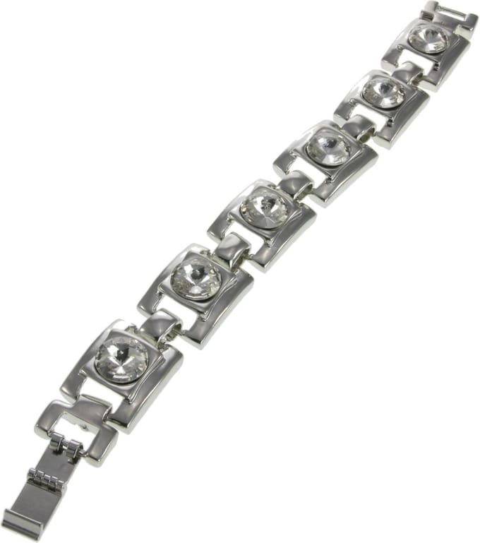 Behave - Armband dames - zilverkleur - elegante avondstijl - 17,5 cm