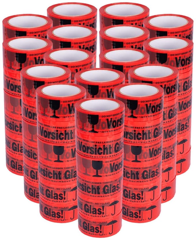 96 Rollen Pakkettape Stil Afrollend voor Voorzichtig Glas
