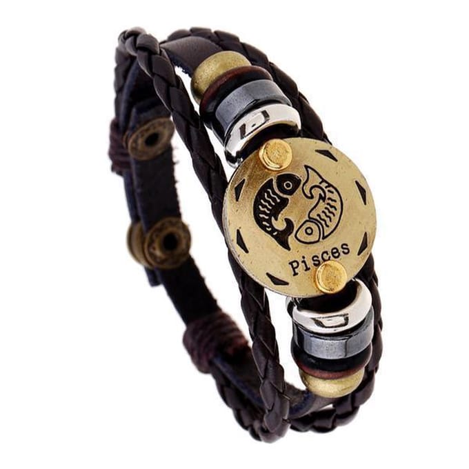 Leren armband sterrenbeeld vissen 4052