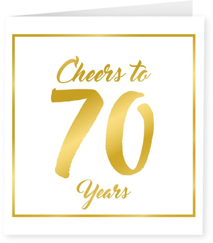 Gold white cards - 70 years