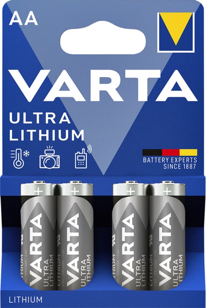 Varta Ultra Lithium AA Batterijen - 4 stuks