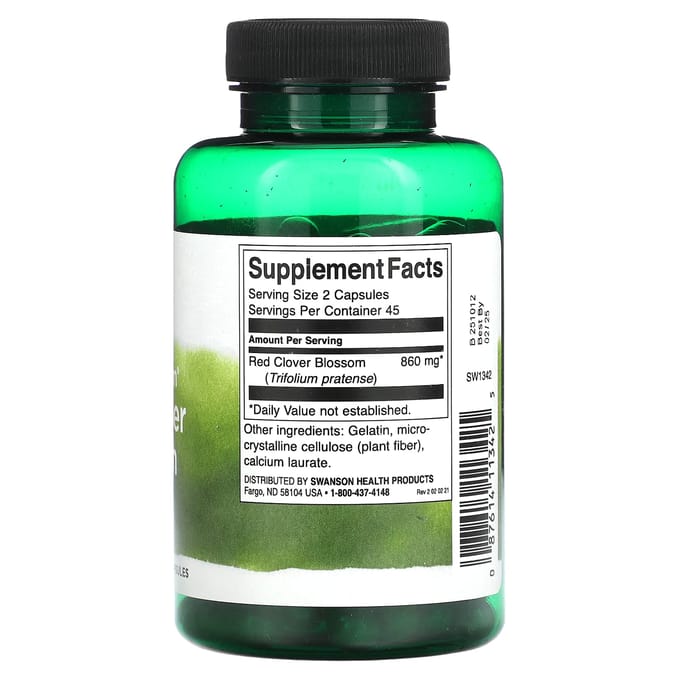 Volledig Spectrum Rode Klaver Bloemen, 430Mg, 90 Capsules