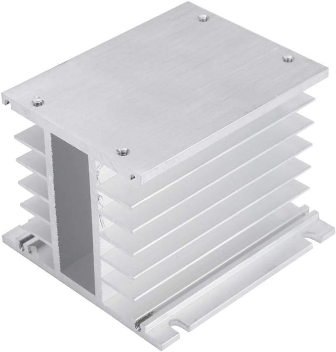 Driefasige Koellichaam - SSR Heatsink - Relais Koeling - Aluminium Constructie - 10x10x10 cm