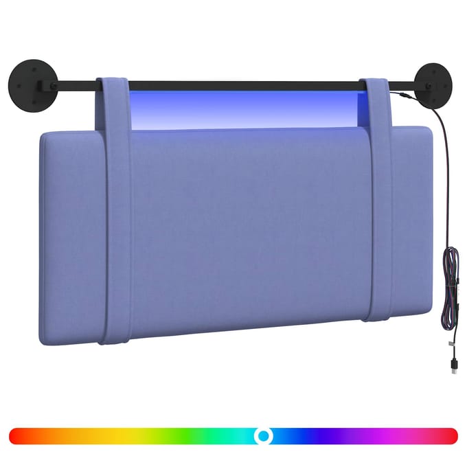 vidaXL - Hangend - hoofdbord - Jeans - Blauw - Stof