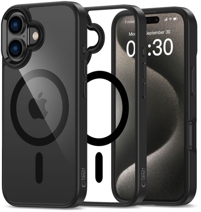 Tech-Protect - Telefoon Hoesje Geschikt voor iPhone 16 met MagSafe - Doorzichtig