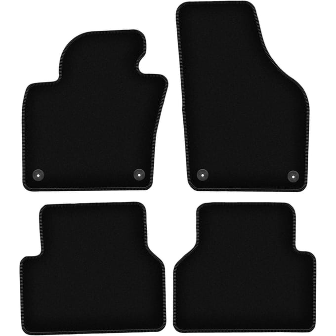 BASIC zwarte veloursmatten voor: Volkswagen Tiguan I minivan (2007-2015)