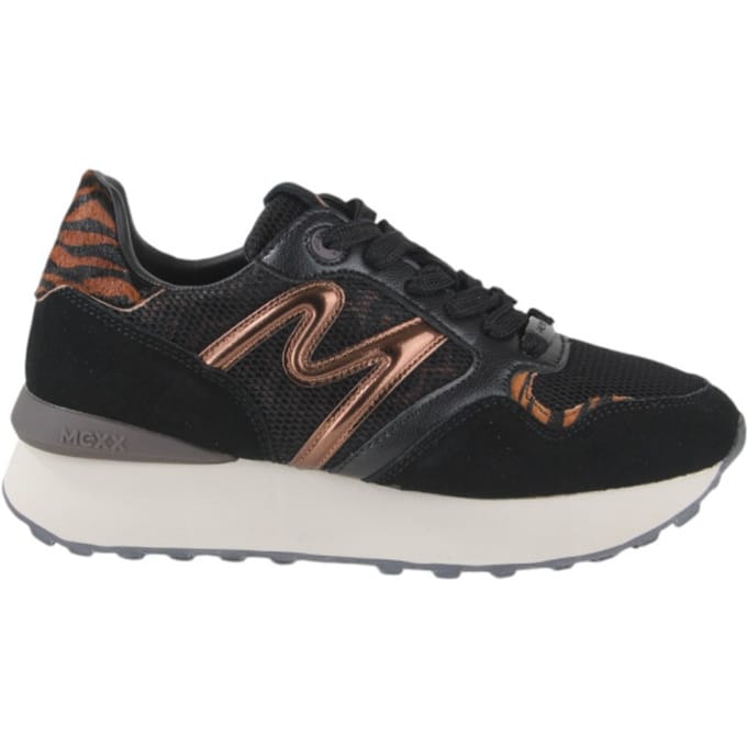 Mexx Sneaker Juju Humper - maat 37 - Dierenprint Zwart Dames